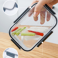 Boîte à lunch portable chaude pour enfants école en plastique boîte à bento transparente boîte de récipient de nourriture de fruits