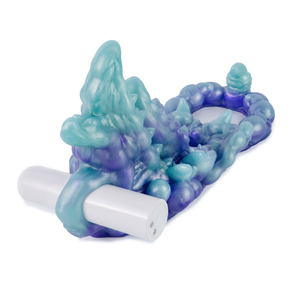 Anillo para pene y testículos Beast Male con 10 modos de vibración, estimulación del clítoris para parejas, juguetes sexuales para el placer sexual. - Product Image 5