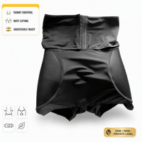 Faja Colombiana de Haute Qualité avec Coussinets pour les Hanches et le Fessier, Taille Haute, Effet Ventre Plat et Remonte-Hanches, Ceinture Amincissante OEM, pour un Fessier Volumineux, Gaine Amincissante pour Femme