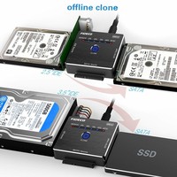 FIDECO aluminio 2,5 3,5 IDE SATA USB 3,0 Disco Duro fuera de línea clon 2,5 SSD SATA USB 3,0 HDD IDE adaptador