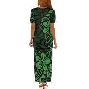 Elegante Completo Due Pezzi <span class=keywords><strong>Verde</strong></span> con Design Tropicale per Donna, Set con Motivo Floreale, Outfit Casual con Top a Maniche Corte e Gonna - Product Image 5