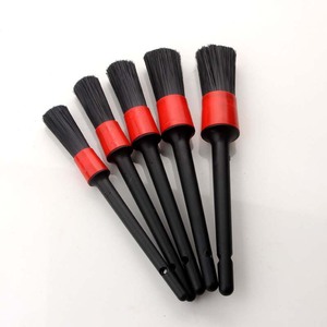 Detail Brush Set 5Pc Round Head Car Cleaning Brush For Vehicle Motorcycle Traffic Use Bristles Material - Product Image 3