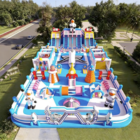 Aire de jeux gonflable sur le thème de l'espace Hualong, équipement d'amusement pour enfants de qualité commerciale, multi-zones, pour événements en plein air et parcs