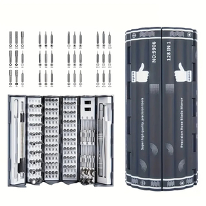 Juego de Destornilladores Eléctricos de Precisión 128 en 1, Juego de Destornilladores Magnéticos con Varilla de Extensión, Herramienta de Reparación Manual para Teléfono y <span class=keywords><strong>PC</strong></span> - Product Image 4