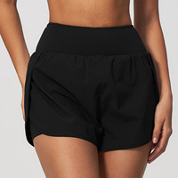Shorts faux deux pièces à séchage rapide pour femme avec doublure intégrée