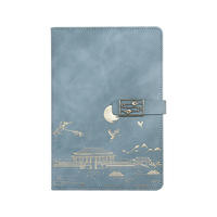 Coffret Cadeau Guochao Rétro Nostalgique en Similicuir avec Carnet à Spirale Imprimé en Letterpress Dorland pour Réunions d'Affaires et de Bureau
