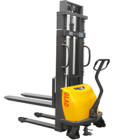Chariot à palettes semi-électrique GLAD, batterie DC, 1 tonne, hauteur de levage 2,5 m, fourche 1220x125x50 mm, pneus en polyuréthane, garantie 1 an