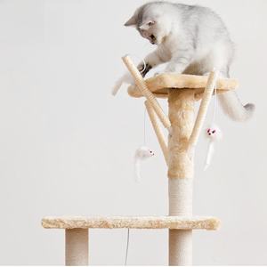 Produit en gros arbre à chat à plusieurs niveaux grands et grands meubles de maison pour chat en carton à gratter - Product Image 3