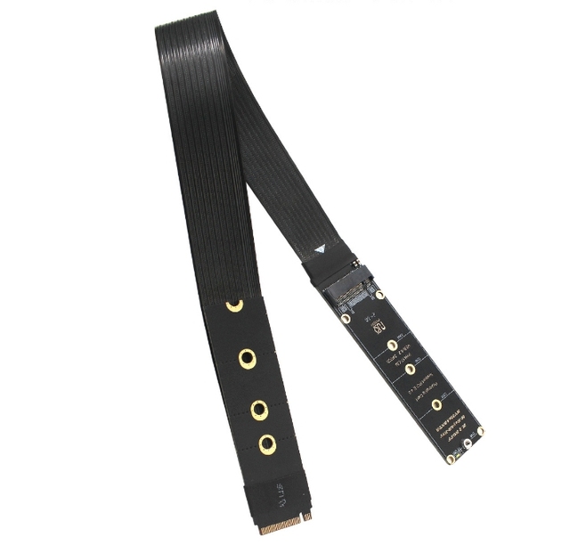 Dual Protocol M.2 to PCIe 4.0 Extension Cable Adapter High Speed Gen 4.0 Riser for 2230 2242 2260 2280 M.2 PCI-e / NGFF SATA SSD