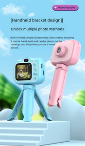 Mini dijital kamera 2.0 inç HD çift Lens boyama kameralar braketi çocuk Video kaydedici oyunları MP3 oyuncaklar hediye Y6 çocuk kamera - Product Image 6