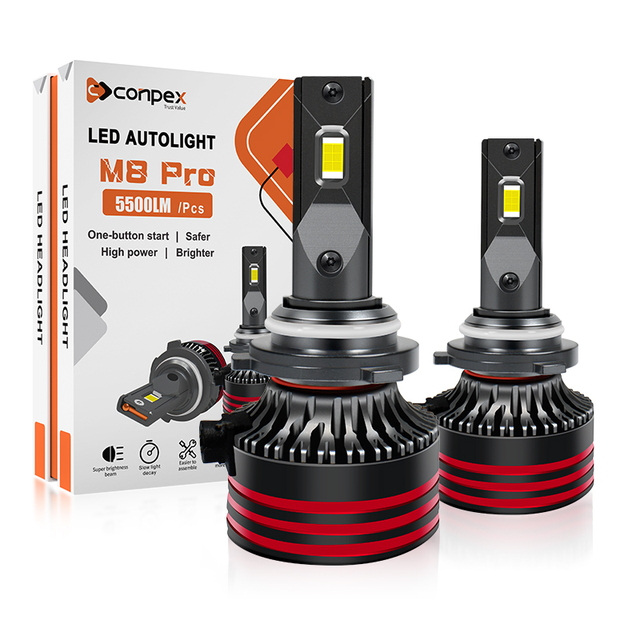 Conpex M8Pro Waterproof IP68 High Power Automotive H1 H3 H4 H7 H11 9005 9006 High Quality CSP Chip Led Headlight