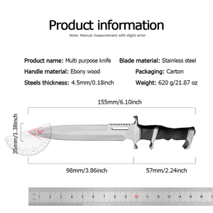 Cuchillo para exteriores, cuchillo Boi multifuncional para supervivencia en la naturaleza, alta dureza, autodefensa, portátil, para el hogar, camping, caza - Product Image 6