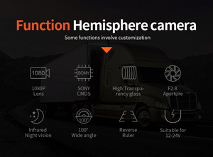 Cámara de Vigilancia CCTV Tipo Domo Impermeable IP68, 1080P AHD para Uso en Interiores/Exteriores, Visión Nocturna IR y Vista Trasera Lateral para Hogar/Oficina/Camión/Autobús - Product Image 5
