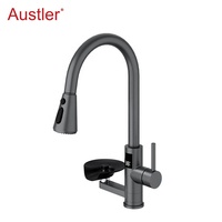 trou tasse rondelle mat noir en acier inoxydable retirer pulvérisateur évier robinet de cuisine avec verre rinceur