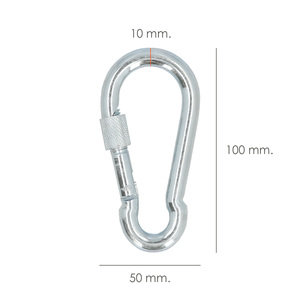 Moschettone da Vigile del Fuoco con Meccanismo di Bloccaggio 10x100 mm. Per Uso Domestico - Product Image 3