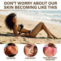 Huile Corporelle Bronzante Végétale Sans Cruauté Animale 50ml Hydratante Rehausseur de Bronzage Teinte Plus Foncée Parfum Coco Estival Vitamine E Tout-en-un