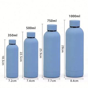 Design Custom Logo 500ml Stainless Steel Tumbler Portable Double Wall Vacuum Insulated Small Mouth Water Bottle Reusable - Product Image 4