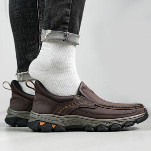 Vente chaude de couvre-chaussures en cuir pour hommes de grande taille, mocassins, chaussures de randonnée en plein air décontractées, à la mode et confortables - Product Image 6