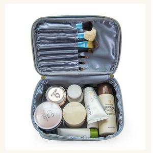 Bolsa de Maquillaje de Terciopelo de Lujo, Bolsa de Aseo Portátil de Viaje con Doble Cierre para Guardar Cosméticos - Product Image 2