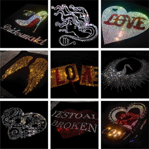 Logotipo personalizado Transferencia de calor Hotfix Rhinestones Venta al por mayor Diseño de Halloween Transferencia de diamantes de imitación con parte posterior plana para ropa - Product Image 5