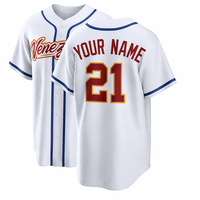 Jersey Baseball Bordir Tackle Twill Venezuela, Promo Panas # 21 ACUNA JR. Jersey Putih Edisi Terbatas
