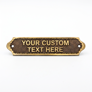 Placa de Latón Personalizada, Diseño Rectangular Tradicional, Letrero Hecho a Mano para Entrada con Tornillos y Anclajes - Product Image 3