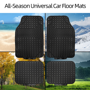 Tapis de sol de voiture hexagonaux en caoutchouc robuste, 4 pièces, antidérapants, stock Pologne, livraison directe UE - Product Image 5