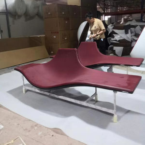 كرسي صالة من الجلد 1 عصري ، أريكة منزلية عالية الجودة للفنادق المصنوعة من الألياف الزجاجية - Product Image 6