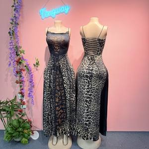 Nuovi Abiti Sexy Aderenti Senza Maniche con Stampa Leopardata e Schiena Scoperta per <span class=keywords><strong>Donna</strong></span>, Moda 2025 - Product Image 1