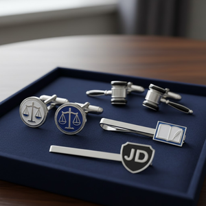 Bán Sỉ Tùy Chỉnh Luật Sư Khuy Măng Sét Và <span class=keywords><strong>Tie</strong></span> Clips Set Khoảng Trống 925 Bạc Cho Nam Giới Sang Trọng - Product Image 2