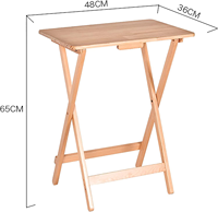 Bureau d'ordinateur pliable bureau chambre étudiant bureau Table basse lit pliant Table d'appoint bois naturel pliant Table de pique-nique