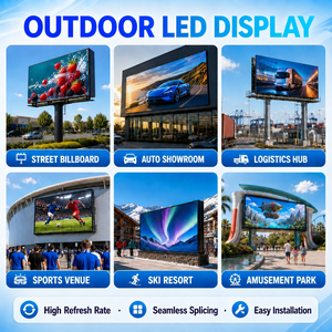 Écran LED extérieur durable ultra-lumineux 960 <span class=keywords><strong>x</strong></span> 960 mm pour décoration de façade de parc à thème, mur vidéo à épissure sans soudure P3.91 - Product Image 4