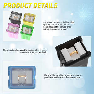 Jcase 36PCS Low Profile Box Shaped Automotive <b>Fuses</b> Kit Car <b>Fuses</b> Assortment 20A 30A 40A 50A 60A 80A Compatible with Pickup Cars - Product Image 4