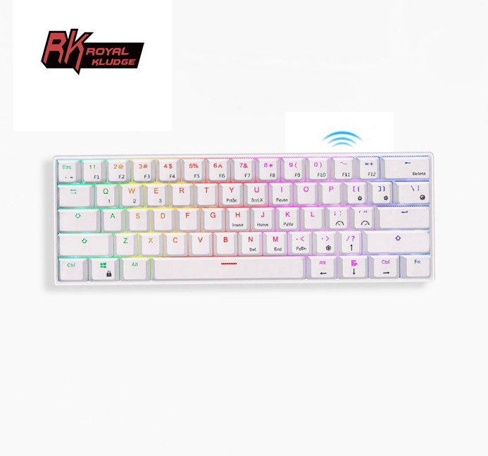 61 keys mechanical keyboard 61 keys Royal Kludge RK61 dual mode wireless laptop gaming 60% gamer type c cable keyboard teclado