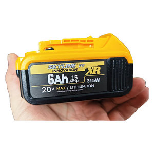 Kualitas Unggul Harga Terjangkau Alat Listrik 15 Amp 6.0Ah 2 Paket Baterai Pengganti De Walt 20V - Product Image 1