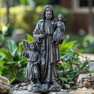 Resina grande ST Patrick oración irlandesa religiosa jardín al aire libre colección <span class=keywords><strong>de</strong></span> estatuas estatua religiosa Sagrada Familia patrón Santo Decoración - Product Image 5