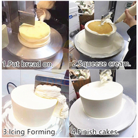 Machine de décoration avancée de gâteaux machine automatique de glaçage de revêtement de lissage de crème de gâteau de bonbons d'anniversaire