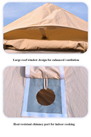 7.5 ㎡   Tente gonflable portable, résistante au vent et à la pluie, pour le camping, la randonnée et les fêtes en plein air