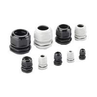 Connecteur de câble en nylon noir et blanc, étanche IP68, presse-étoupe en plastique pour armoires de contrôle industrielles et projets de câblage
