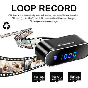 Reloj de pared digital que incorpora cámara WiFi de seguridad inalámbrica nocturna - Product Image 4