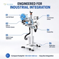 Cabezal de Etiquetado Automático para Línea de Producción de Cintas Transportadoras, Equipo de Etiquetado Autoadhesivo para Cajas, Cartones y Tarjetas