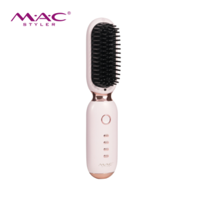 <span class=keywords><strong>Spazzola</strong></span> <span class=keywords><strong>Lisciante</strong></span> <span class=keywords><strong>Ionica</strong></span> Portatile Wireless MAC, 3 Livelli di Temperatura, Riscaldamento Rapido, Antistatica, Pettine per Styling Capelli, Ricarica USB - Product Image 5