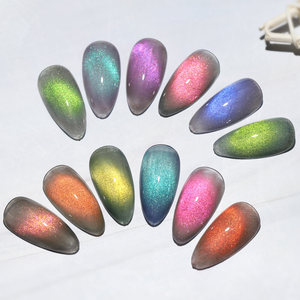 BOZLIN 12 couleurs <span class=keywords><strong>semi</strong></span> permanentes paillettes température changement de couleur magnétique 9D Cat Eye Gel polonais - Product Image 2