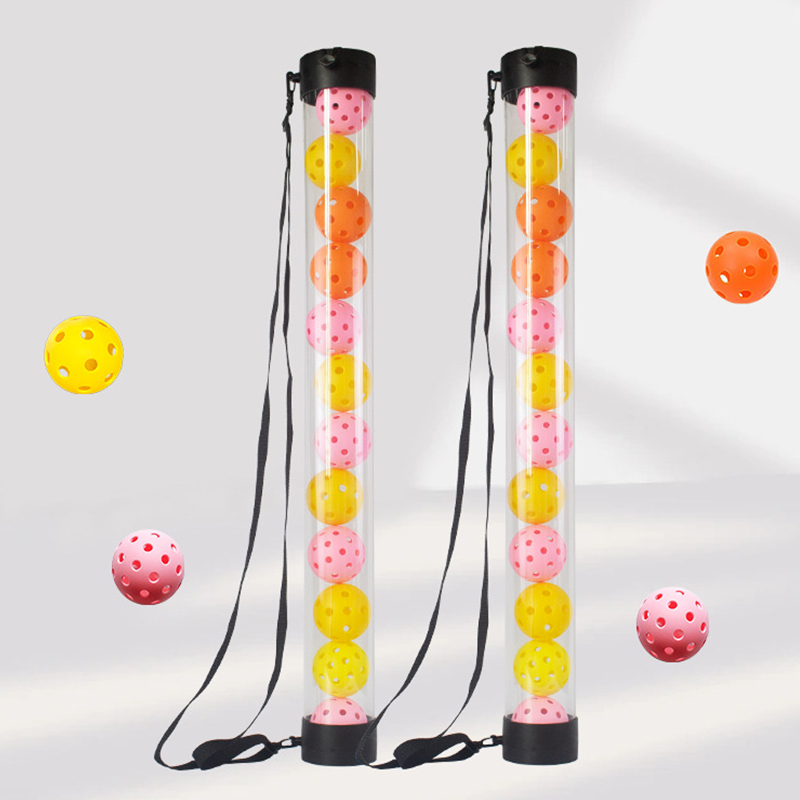 OEM 12-Ball Pickleball Ball Retriever Tube - Portable Collector with Adjustable Carry Strap for Court & Training