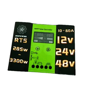 Controlador de carga solar MPPT personalizado 12V 24V 48V 50A 100A 200A para controlador de cargador de control de Sistema Solar estación de trabajo solar