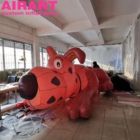 Décoration d'extérieur, chien gonflable, animal gonflable couché pour exposition
