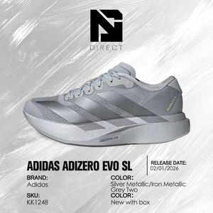 Adidas Evo Sl J 'silver Metallic' Chaussures de course de style sportif pour hommes, baskets respirantes - Product Image 6