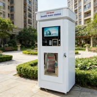 Distributeur d'eau potable automatique 24h/24 avec paiement par carte de crédit et pièces