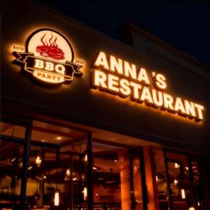 Custom Storefront Company logo <b>Outdoor</b> Led SignBoard Advertising Stainless Steel Restaurant Led Frontlit 3D Channel Letter Sign - Product Image 4