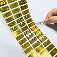 Étiquettes anti-contrefaçon VOID personnalisées, holographiques dorées, autocollants de garantie inviolables, en feuille ou en rouleau pour l'emballage